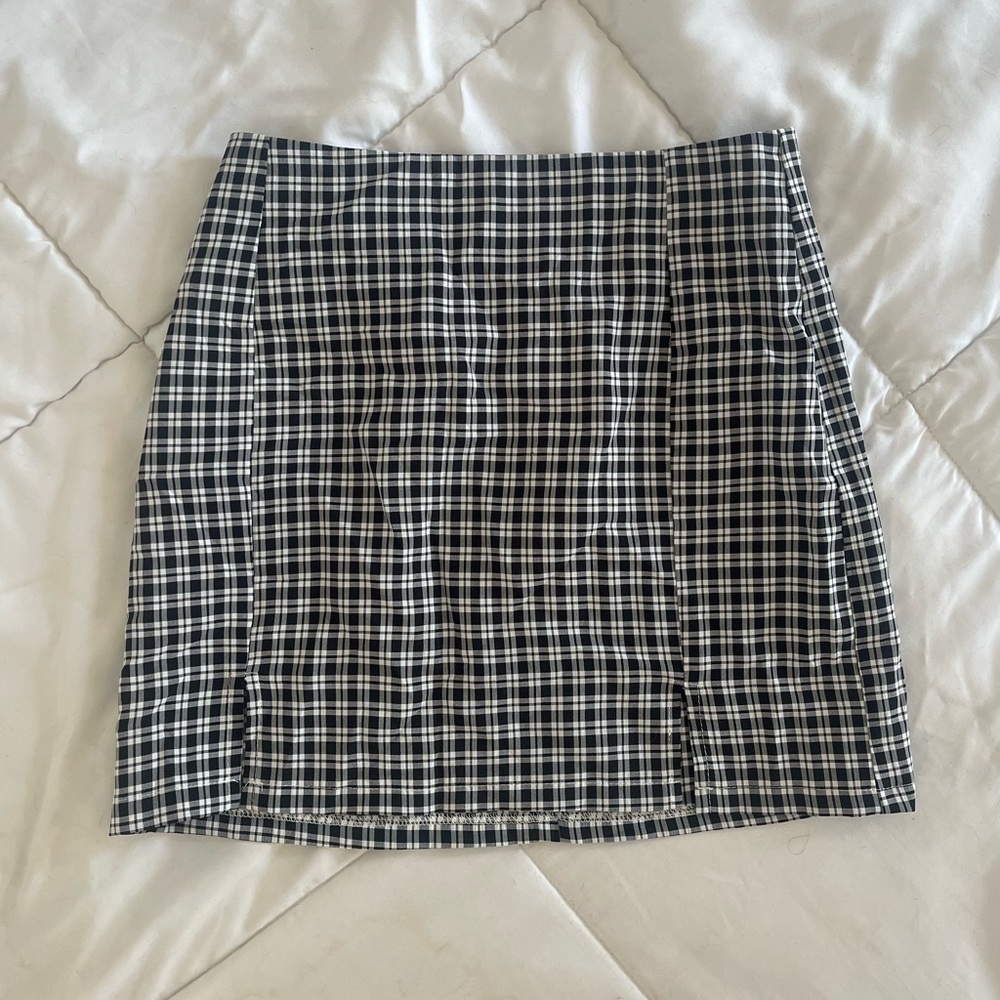 NEW SHEIN PLAID SLIT HEM SKIRT ✨